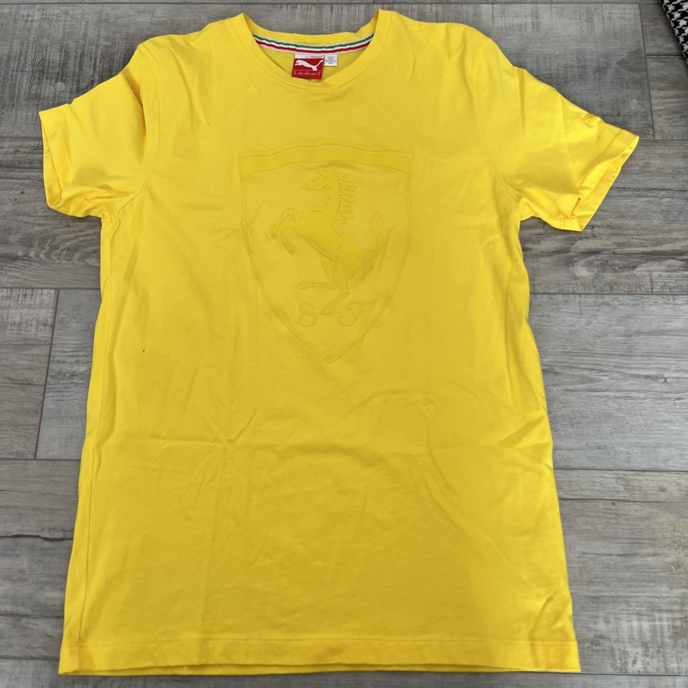 Ferrari  3D Graphic Crew Neck Short Sleeve T-Shirt Mens Med